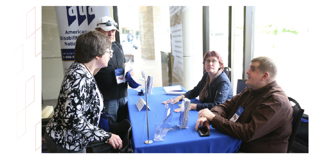 the ADA staff networking at the 2017 Symposium event
